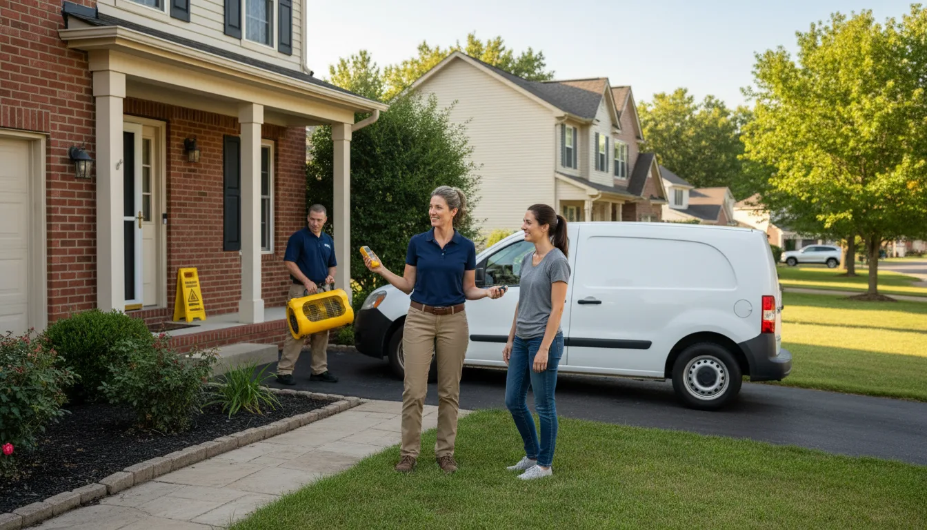 Residential water damage restoration in Bloomsbury, NJ